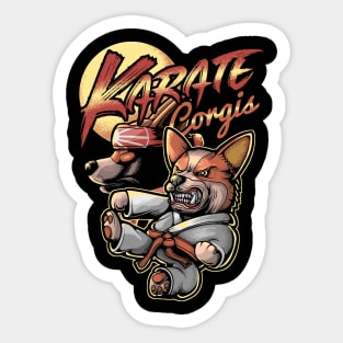 Karate Corgis Sticker